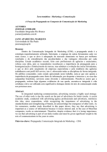 Área temática: Marketing e Comunicação A Força da Propaganda