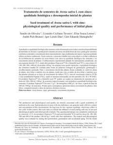 Tratamento de sementes de Avena sativa l. com zinco