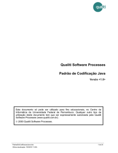 Qualiti Software Processes Padrão de Codificação Java