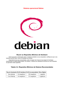 Sistema operacional Debian Reunir os Requisitos Mínimos de