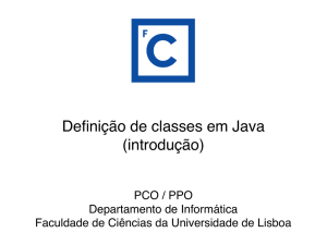 Definição de classes em Java (introdução)