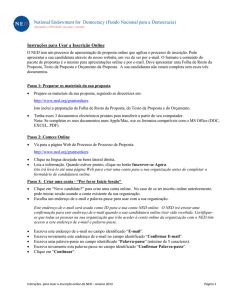 instru&ccedil;&otilde;es para a inscri&ccedil;&atilde;o online