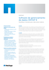 Software de gerenciamento de dados ONTAP 9