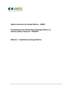 Agência Nacional de Energia Elétrica – ANEEL Procedimentos de