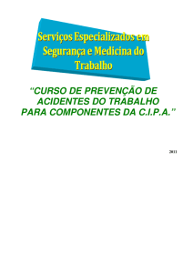 curso de prevenção de acidentes do trabalho para