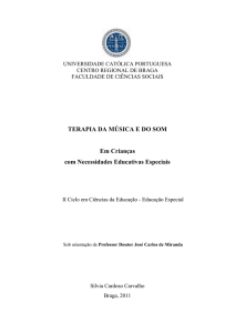 Terapia da Música e do Som - Universidade Católica Portuguesa