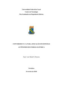 Conversor CC-CA Para Aplicação Em Sistemas Autônomos