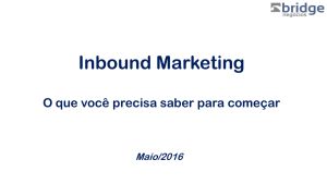 Inbound Marketing - Projeto Oportunidade