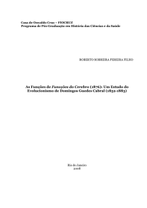 As Funções de Funcções do Cerebro (1876) - Arca