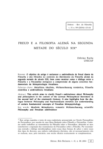 freud e a filosofia alemã na segunda metade do século xix