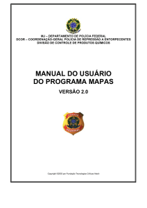 Manual do Mapas - Polícia Federal