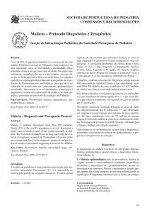 Malária- Protocolo Diagnóstico e Terapêutico