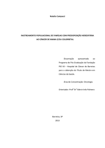 rastreamento populacional de famílias com predisposição