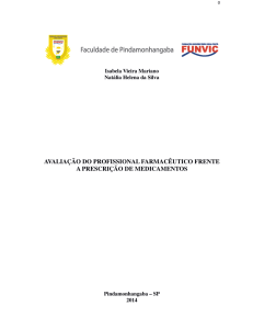 avaliação do profissional farmacêutico frente a prescrição