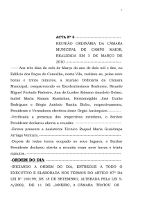 ACTA Nº `Número da Acta` - Município de Campo Maior