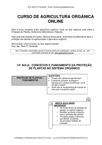 Proteção de Plantas, Defensivos Alternativos e Naturais