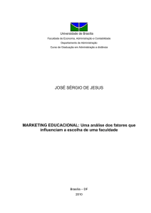 JOSÉ SÉRGIO DE JESUS MARKETING EDUCACIONAL: Uma