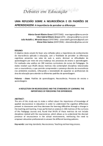uma reflexão sobre a neurociência e os padrões de - SEER