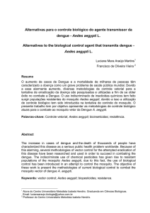 Alternativas para o controle biológico do agente