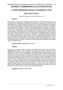 um modelo tridimensional das estações do ano a three dimensional