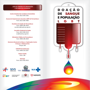 HEMOPE - Secretaria Estadual de Saúde de Pernambuco