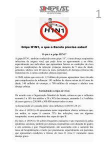 Gripe H1N1, o que a Escola precisa saber!