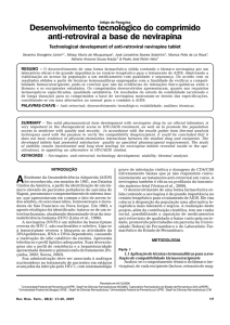 Desenvolvimento tecnológico do comprimido anti