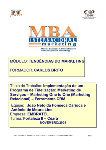 Marketing Relacional na Embratel