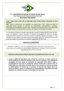 Sexta Conferencia Estadual de Saúde - 2011