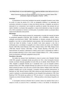 os principais atlas geográficos e mapas-múndi dos séculos