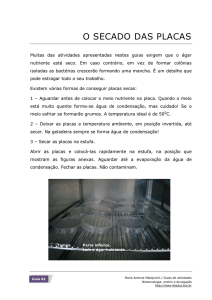 81 O secado das placas de Petri PDF - BioTecnologia