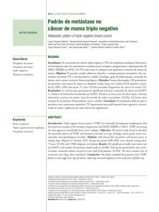 Padrão de metástase no câncer de mama triplo negativo