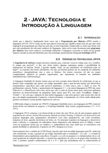 2 - JAVA: Tecnologia e Introdução à Linguagem