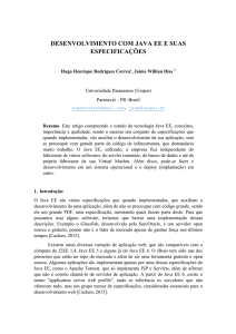 desenvolvimento com java ee e suas especificações.