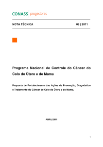 Programa% Nacional% de% Controle% do% Câncer% do