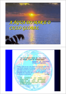 a água do mar e o ciclo global - Oceanografia