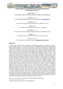 mapeamento geomorfológico preliminar do estado do
