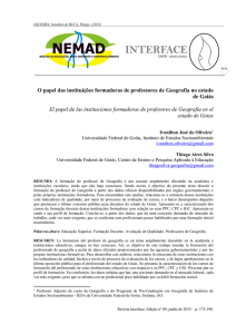 O papel das instituições formadoras de professores de