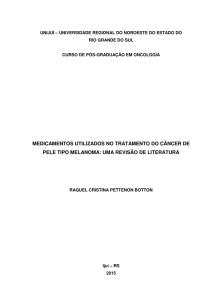 MEDICAMENTOS UTILIZADOS NO TRATAMENTO DO CÂNCER