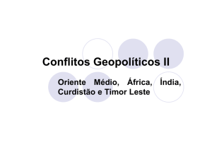 Conflitos geopoliticos II