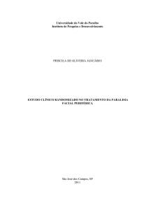 Universidade do Vale do Paraíba Instituto de Pesquisa e