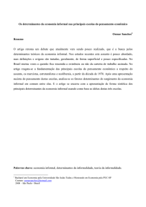 Os determinantes da economia informal nas principais - PUC-SP