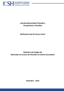 Interdisciplinaridade Filosófica: Perspectivas e Desafios Nathanael