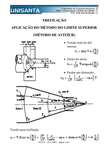 trefilação aplicação do método do limite superior (método