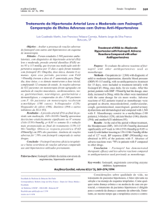 Tratamento da Hipertensão Arterial Leve e Moderada com