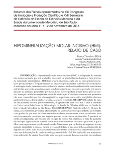 HIPOMINERALIZAÇÃO MOLAR-INCISIVO (HMI): RELATO DE CASO