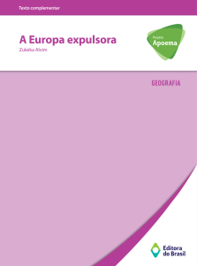 A Europa expulsora - Editora do Brasil