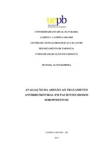 AVALIAÇÃO DA ADESÃO AO TRATAMENTO ANTIRRETROVIRAL