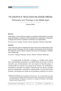 FILOSOFIA E TEOLOGIA NA IDADE MÉDIA