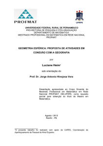 proposta de atividades em conexão com a geografia